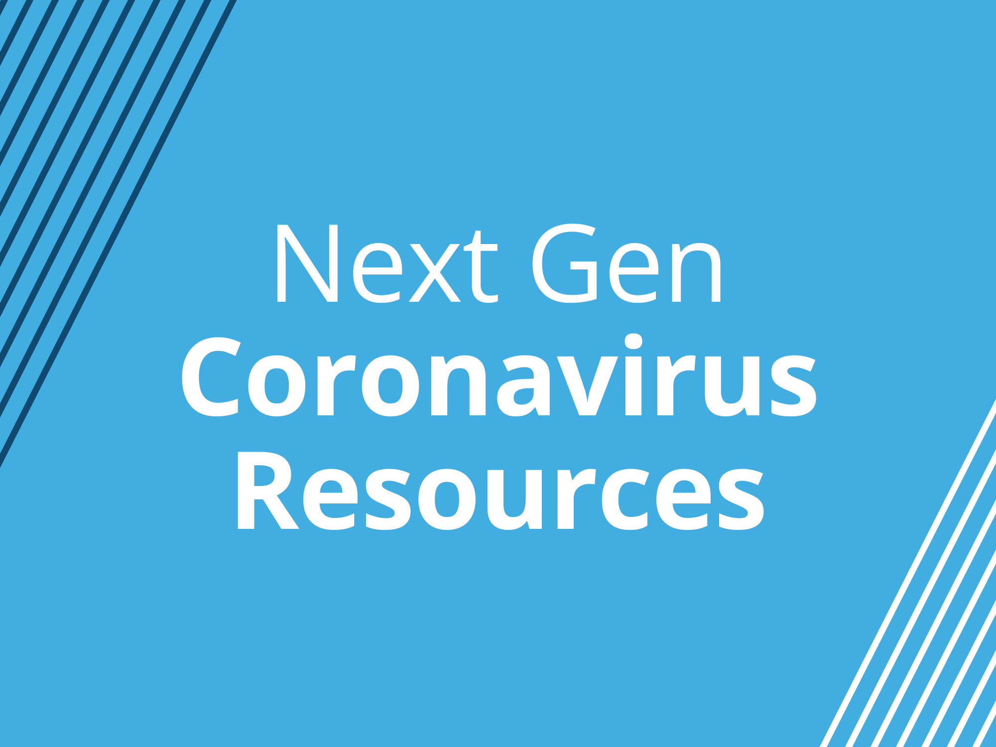 NextGen Coronavirus Resources